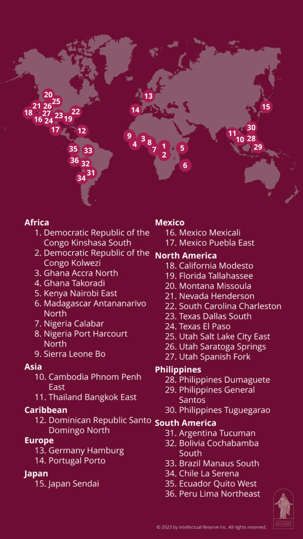 New Mission Assigned The Church of Jesus Christ Will Create 36 New Missions in 2024 – SVI-NEWS