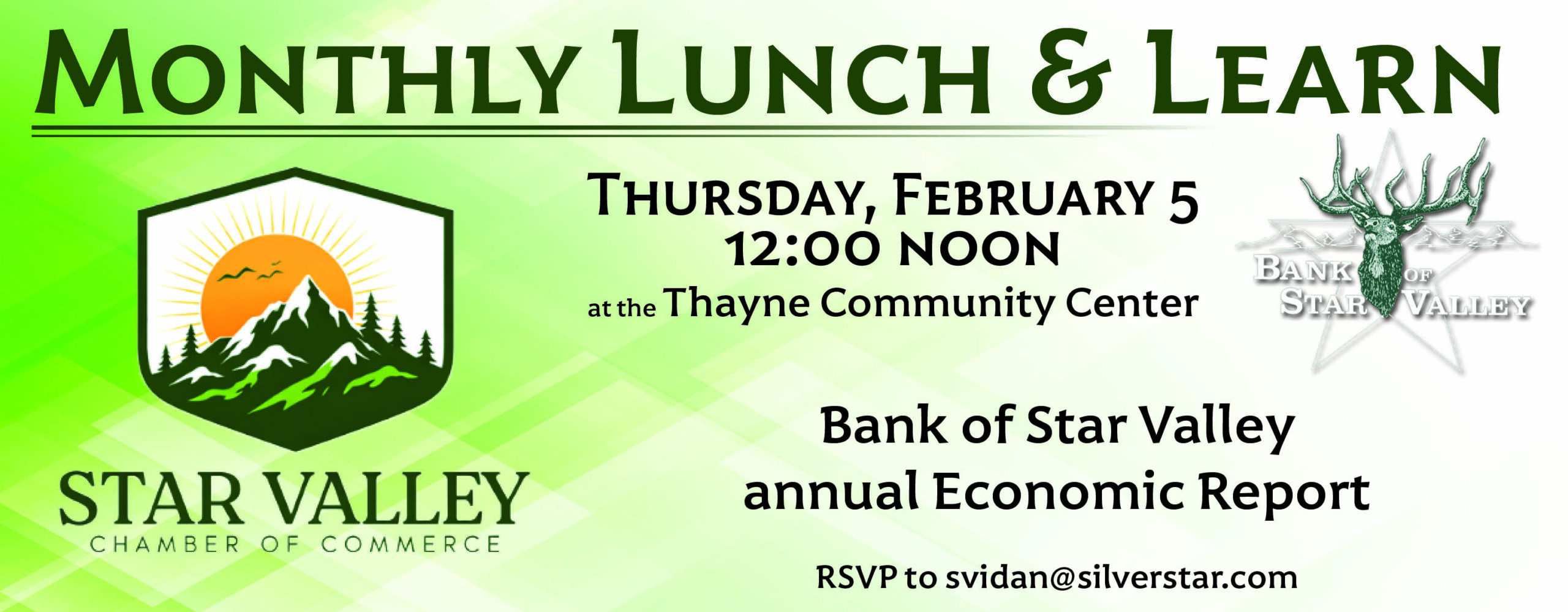 Thayne: Monthly Lunch and Learn with Bank of Star Valley