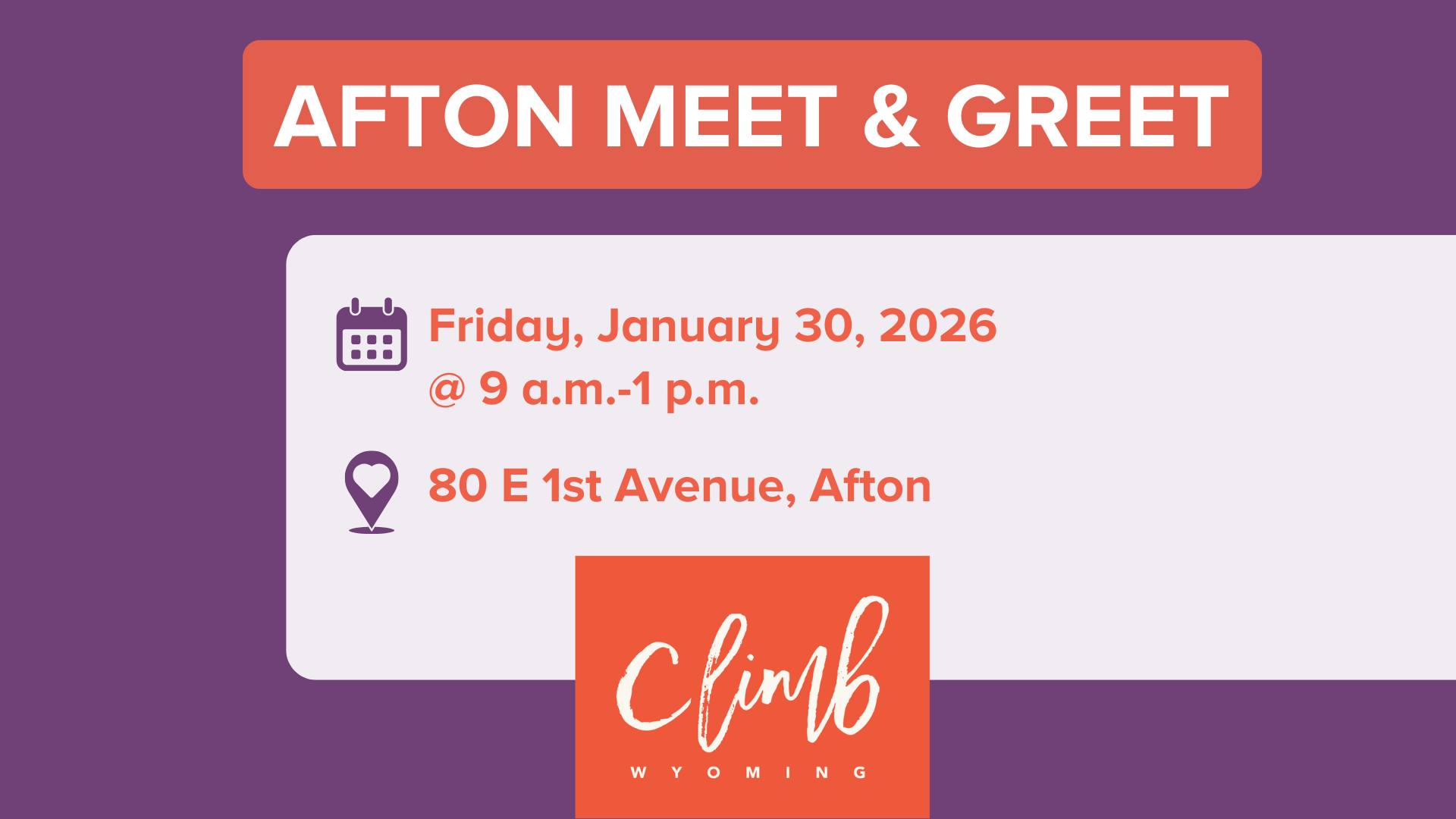 Afton: Climb Wyoming’s Meet and Greet
