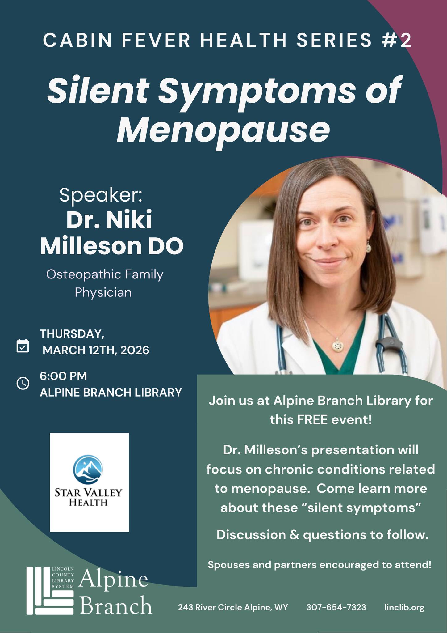 Alpine: Cabin Fever Health Series #2 With Dr. Niki Milleson