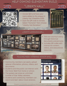 Osmond Elementary installing Liberty Learning Hall