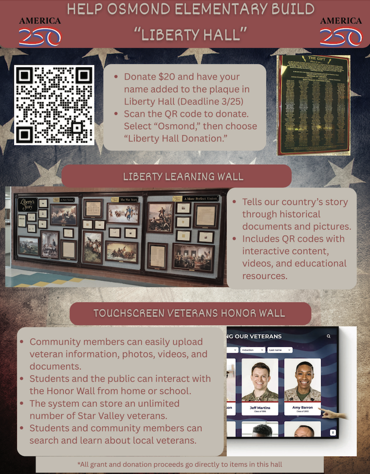 Osmond Elementary installing Liberty Learning Hall