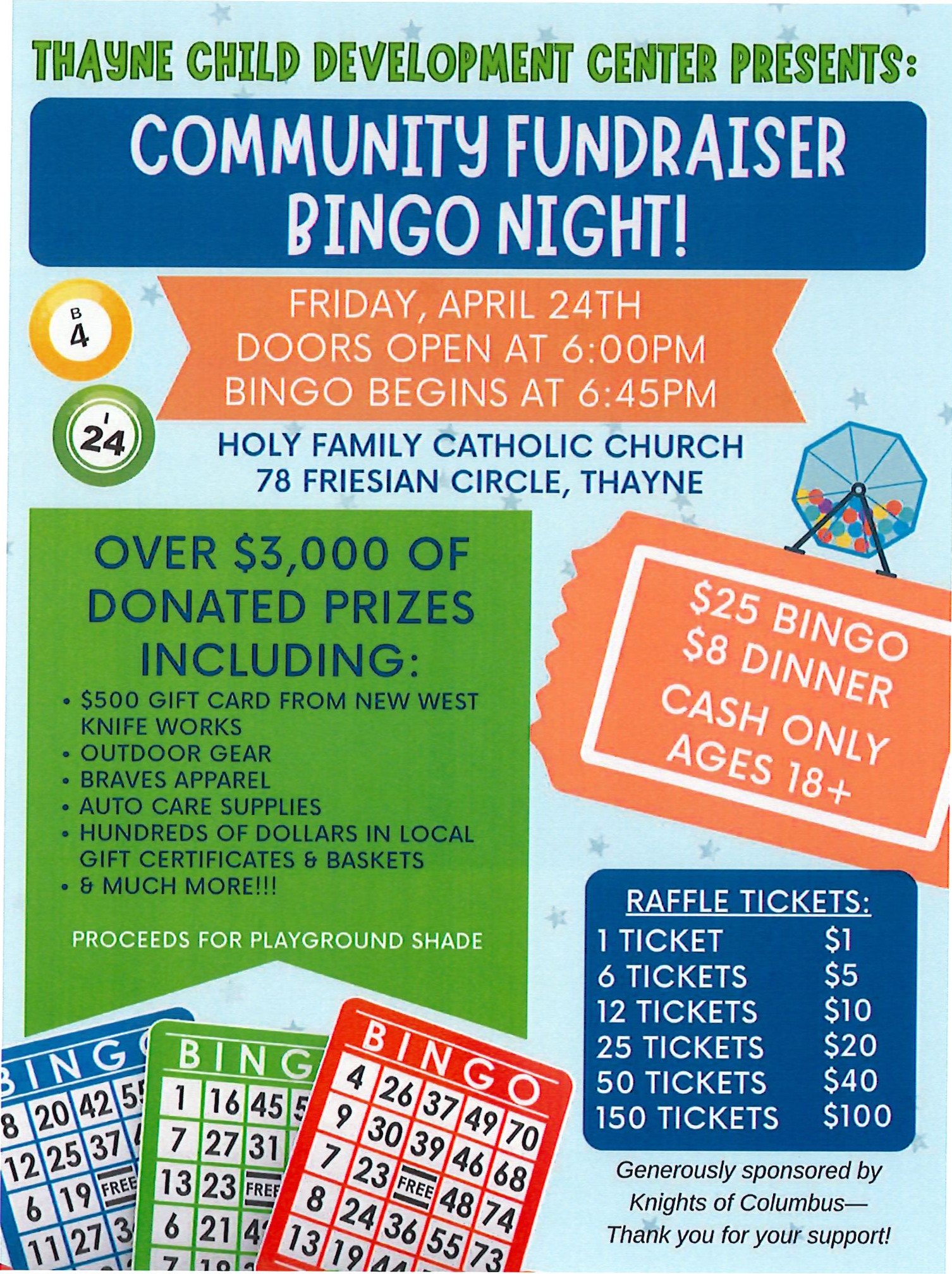 Thayne: LUCDA Community Fundraiser Bingo Night
