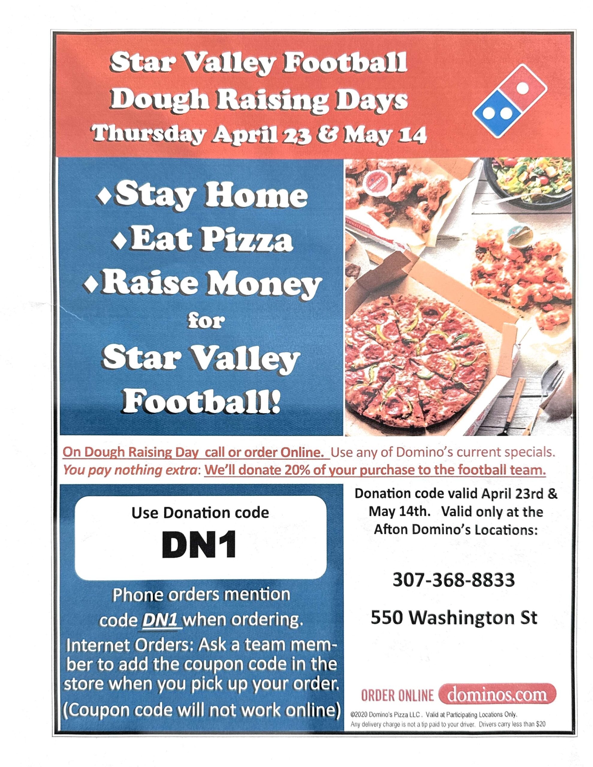 Afton: SVHS Football Dough Raising Days
