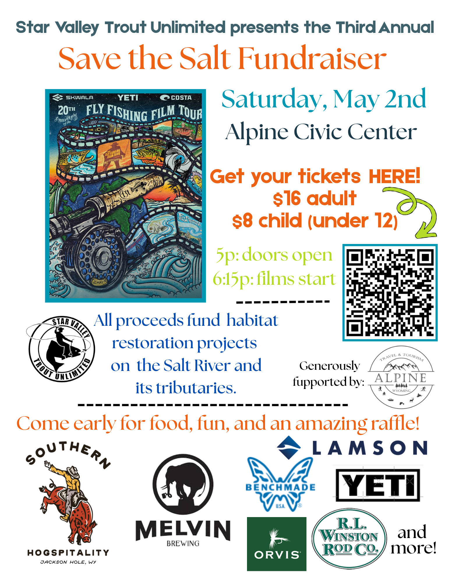 Alpine: Star Valley Trout Unlimited 3rd Annual Save the Salt Fundraiser