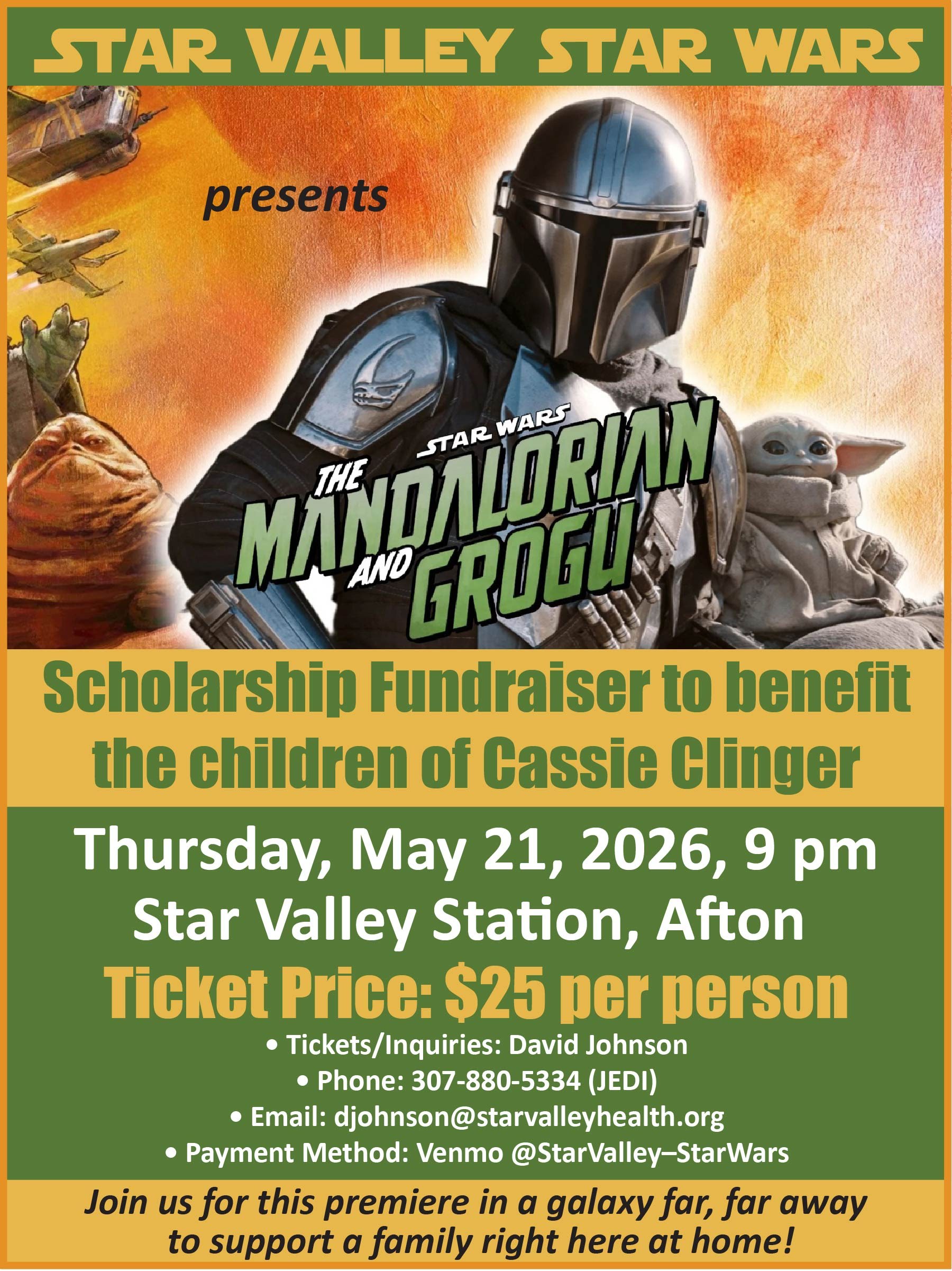 Afton: Star Valley Star Wars Scholarship Fundraiser for the Children of Cassie Clinger