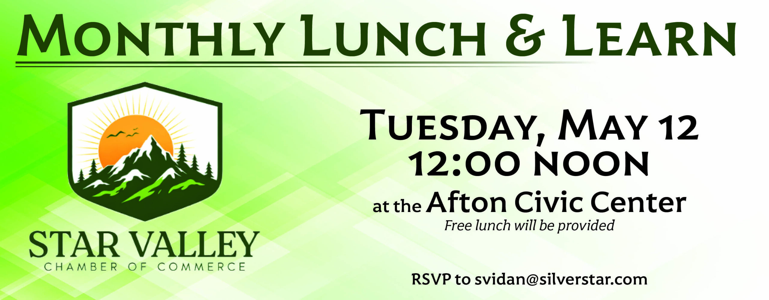 Afton: Star Valley Chamber of Commerce Monthly Lunch and Learn