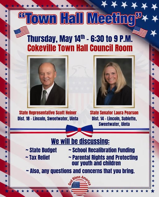 Cokeville: Town Hall Meeting with Representative Scott Heiner and Senator Laura Pearson
