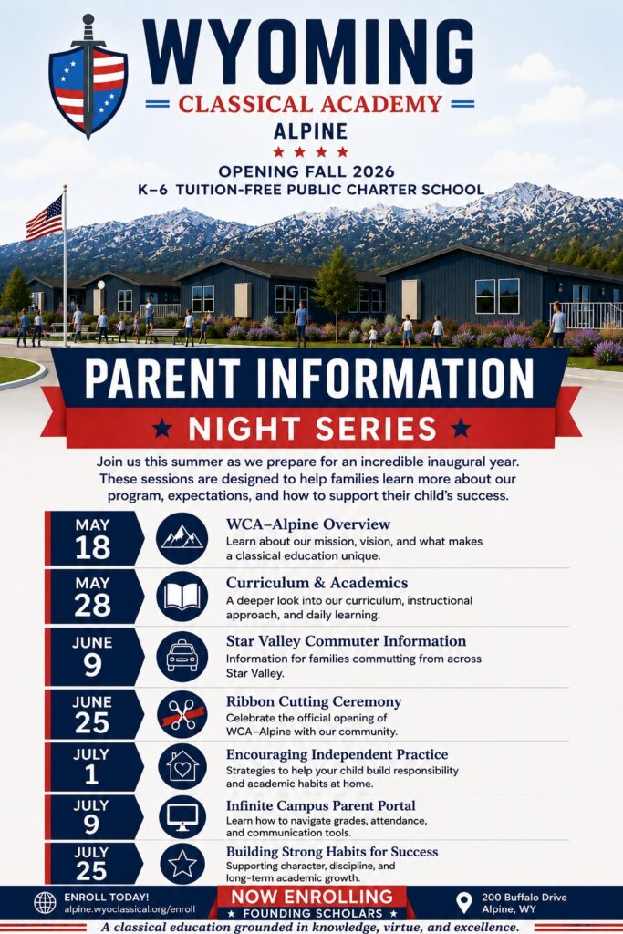 Alpine: Wyoming Classical Academy-Alpine Parent Information Night Series