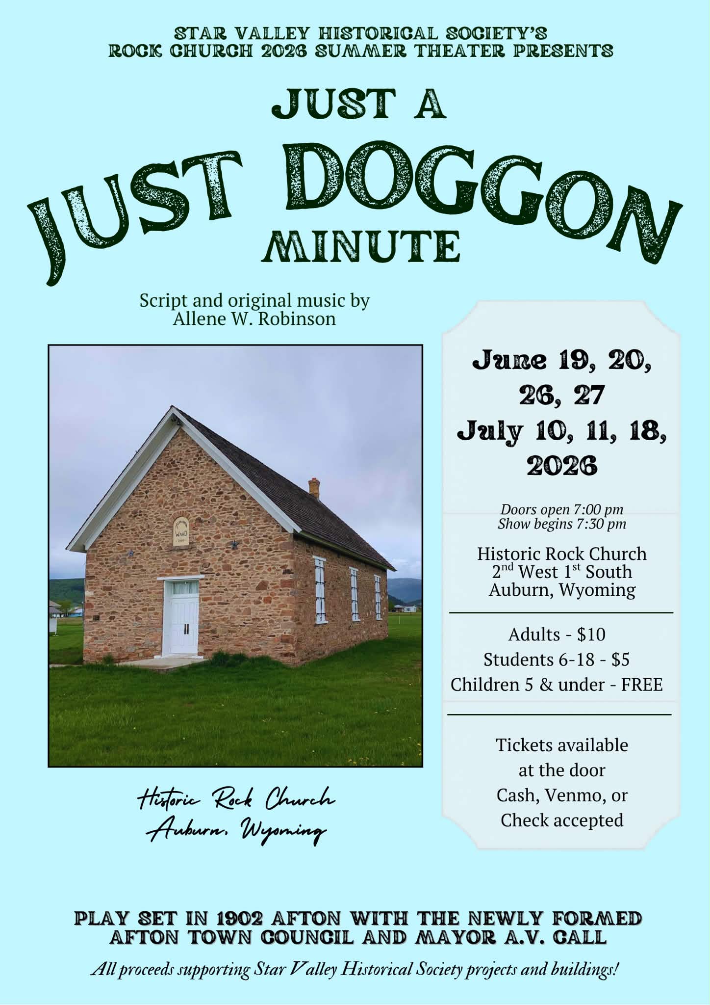 Auburn: Rock Church Summer Theater of Just a Doggon Minute