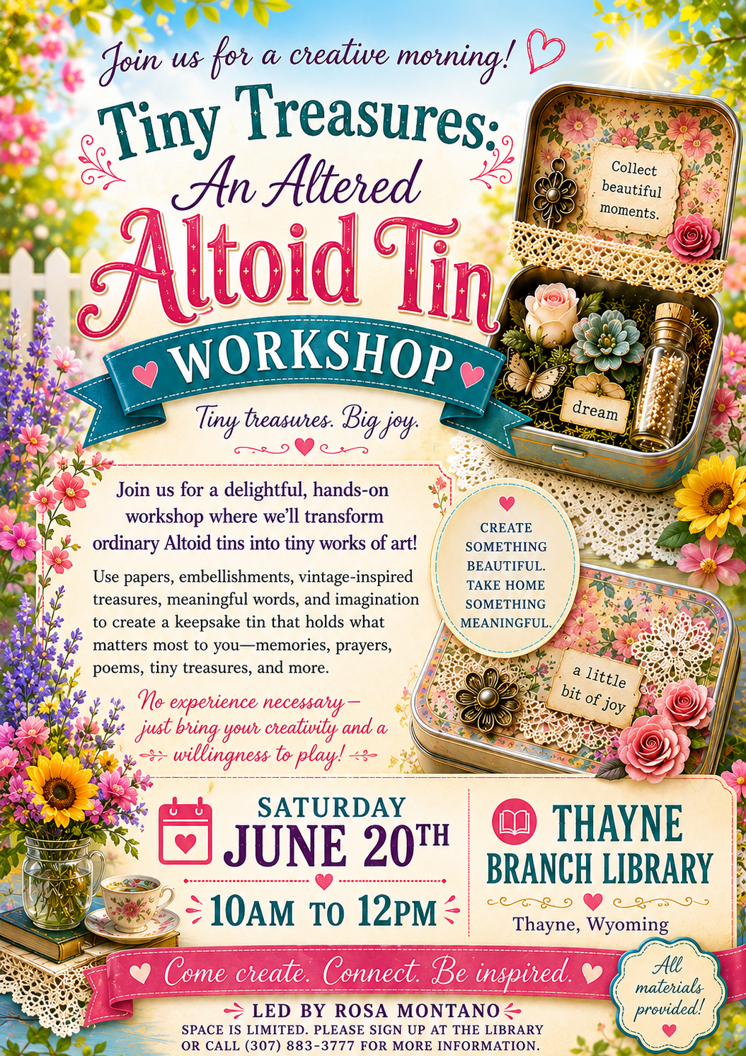 Thayne: Tiny Treasures Altoid Tin Workshop