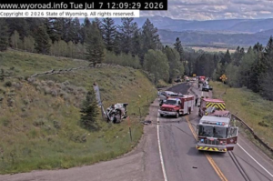 Dump truck crash kills two, sends four to hospital and closes Teton Pass