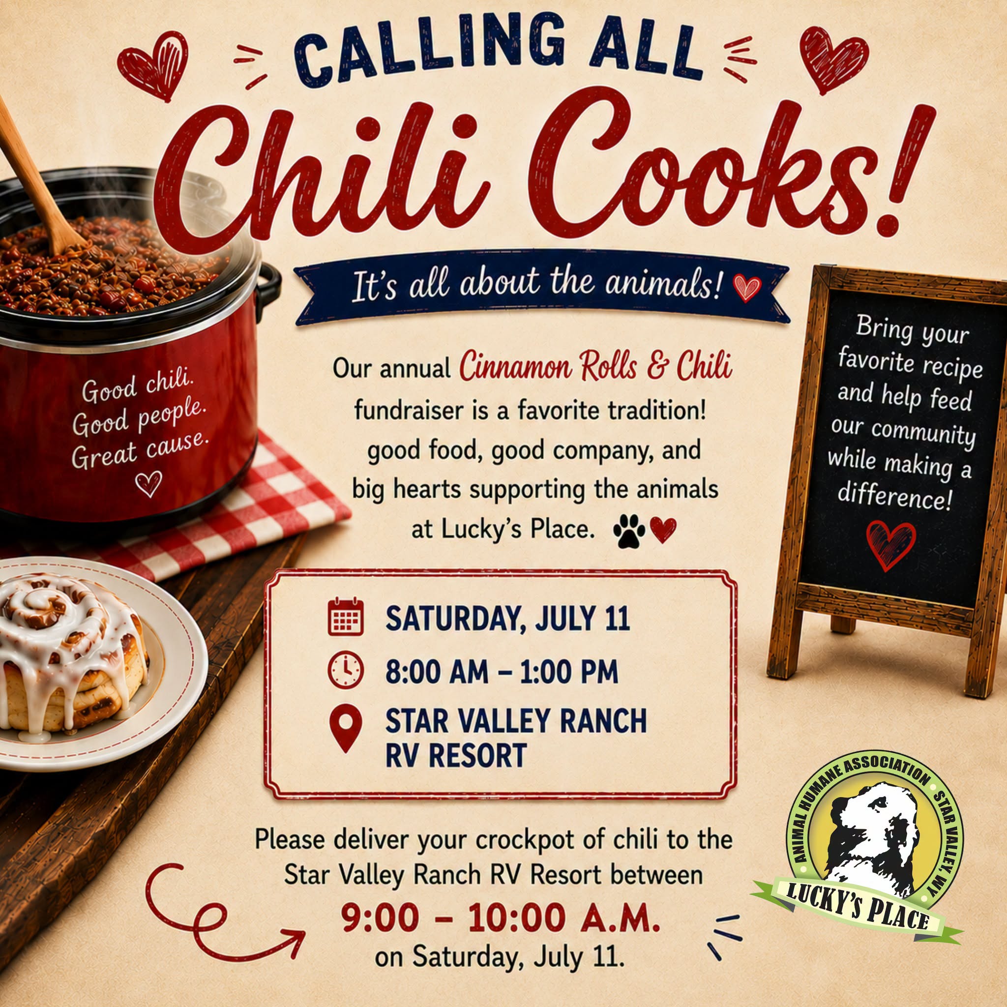 Star Valley Ranch: Lucky’s Place Annual Cinnamon Roll and Chili Fundraiser