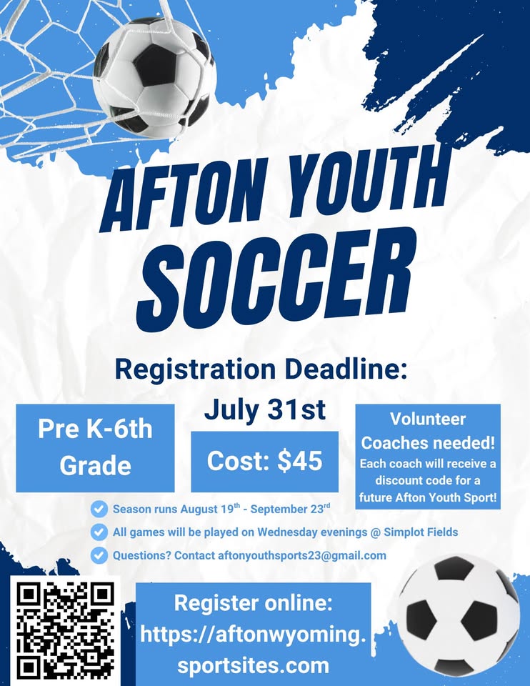 Afton: Registration Deadline for Afton Youth Soccer