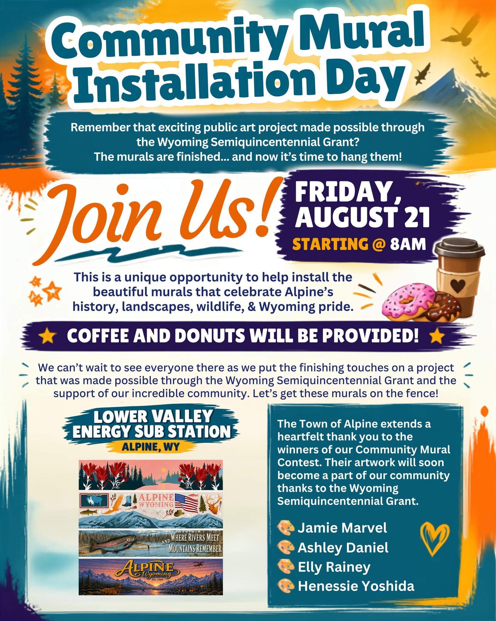 Alpine: Community Mural Installation Day