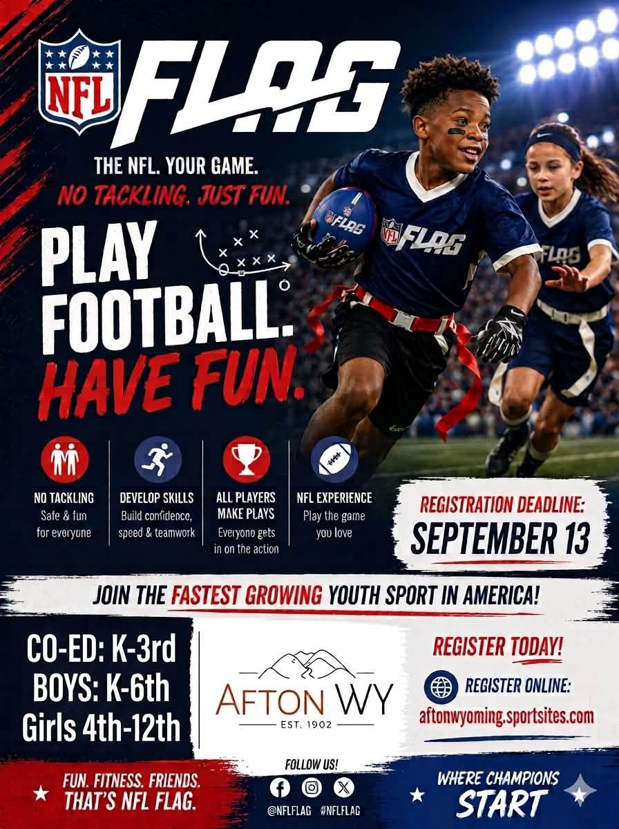 Afton: Registration Deadline for NFL Flag Football