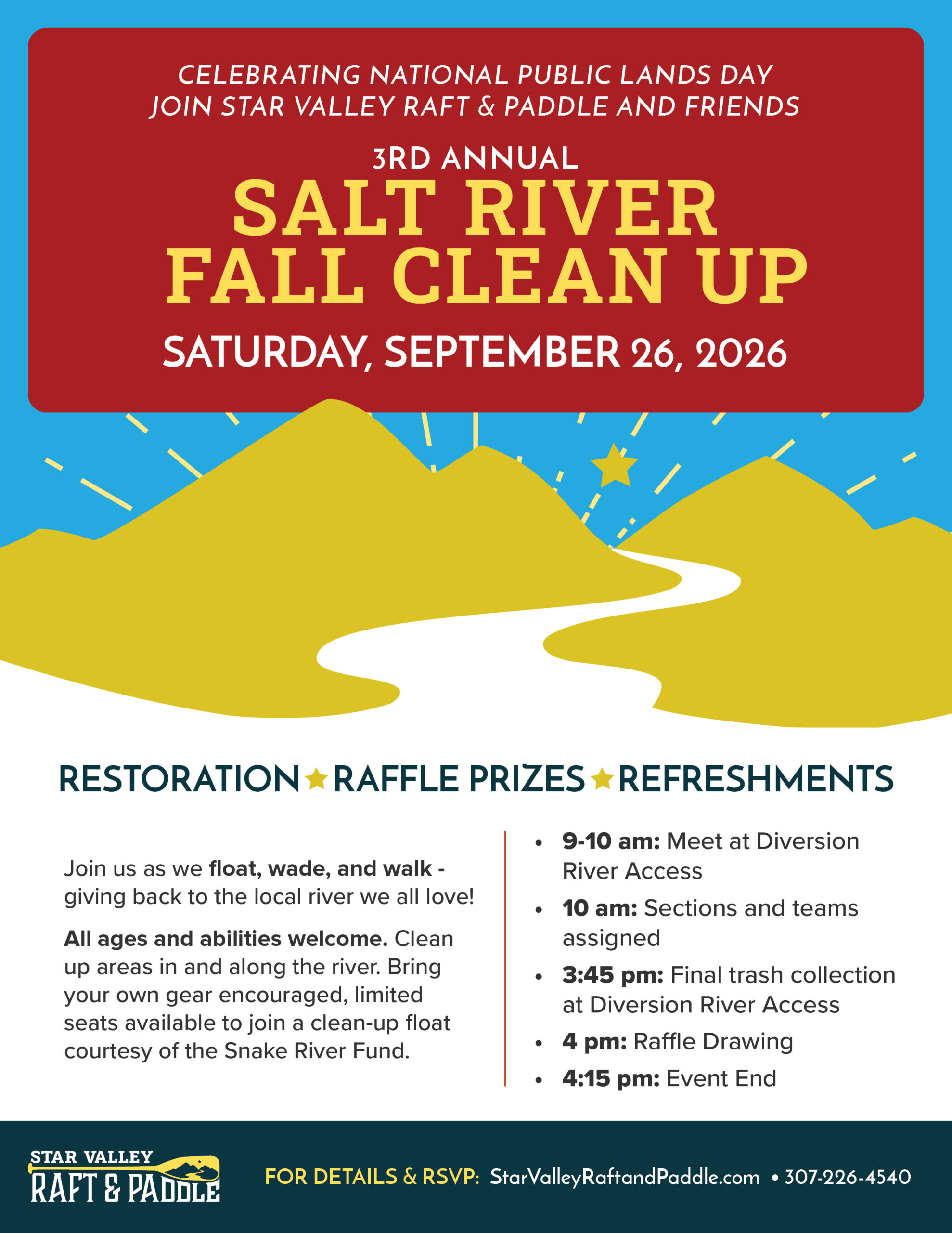 Thayne: Star Valley Raft and Paddle 3rd Annual Salt River Fall Clean Up