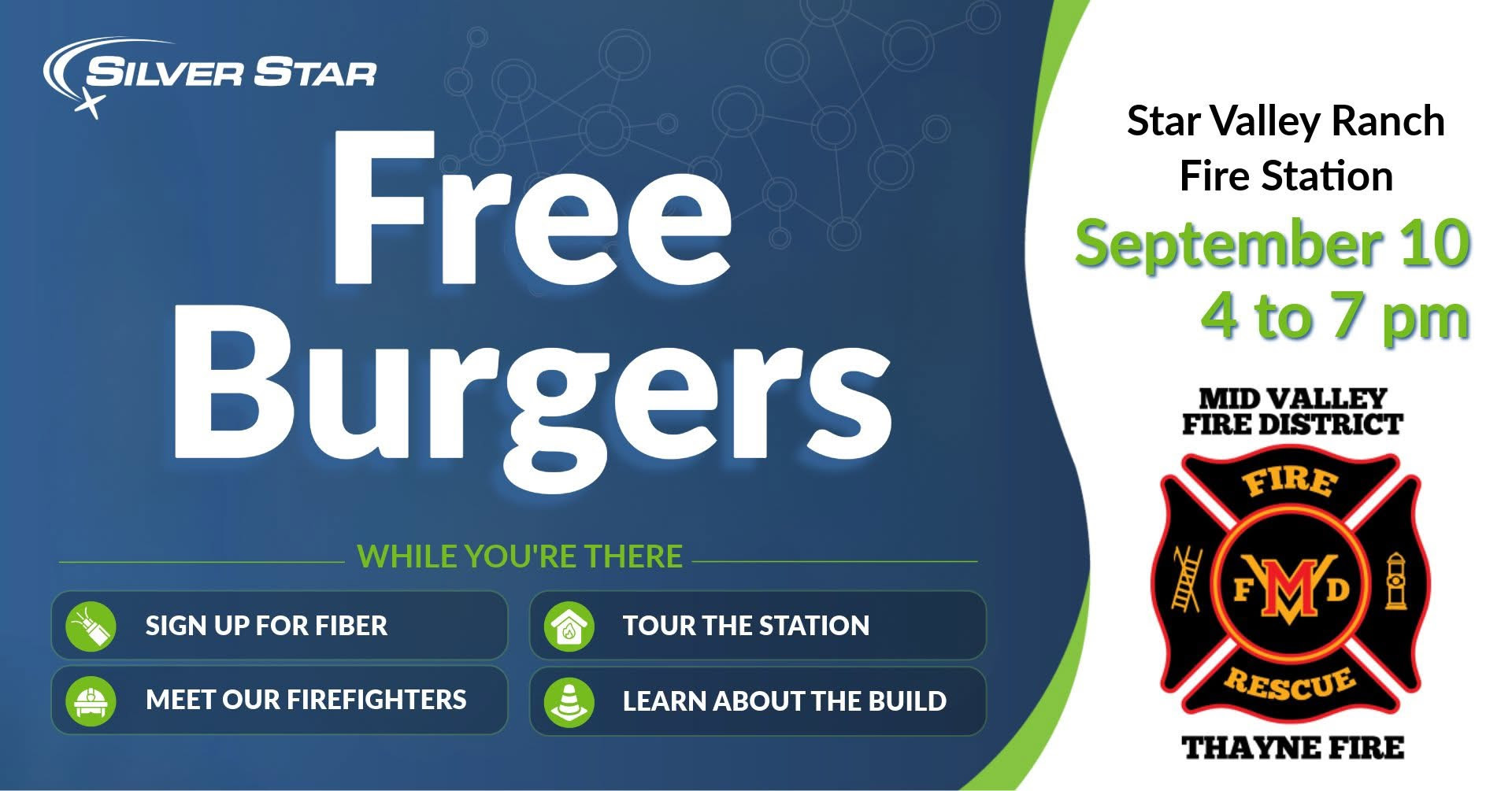 Star Valley Ranch: Mid Valley Fire Station Free Burgers