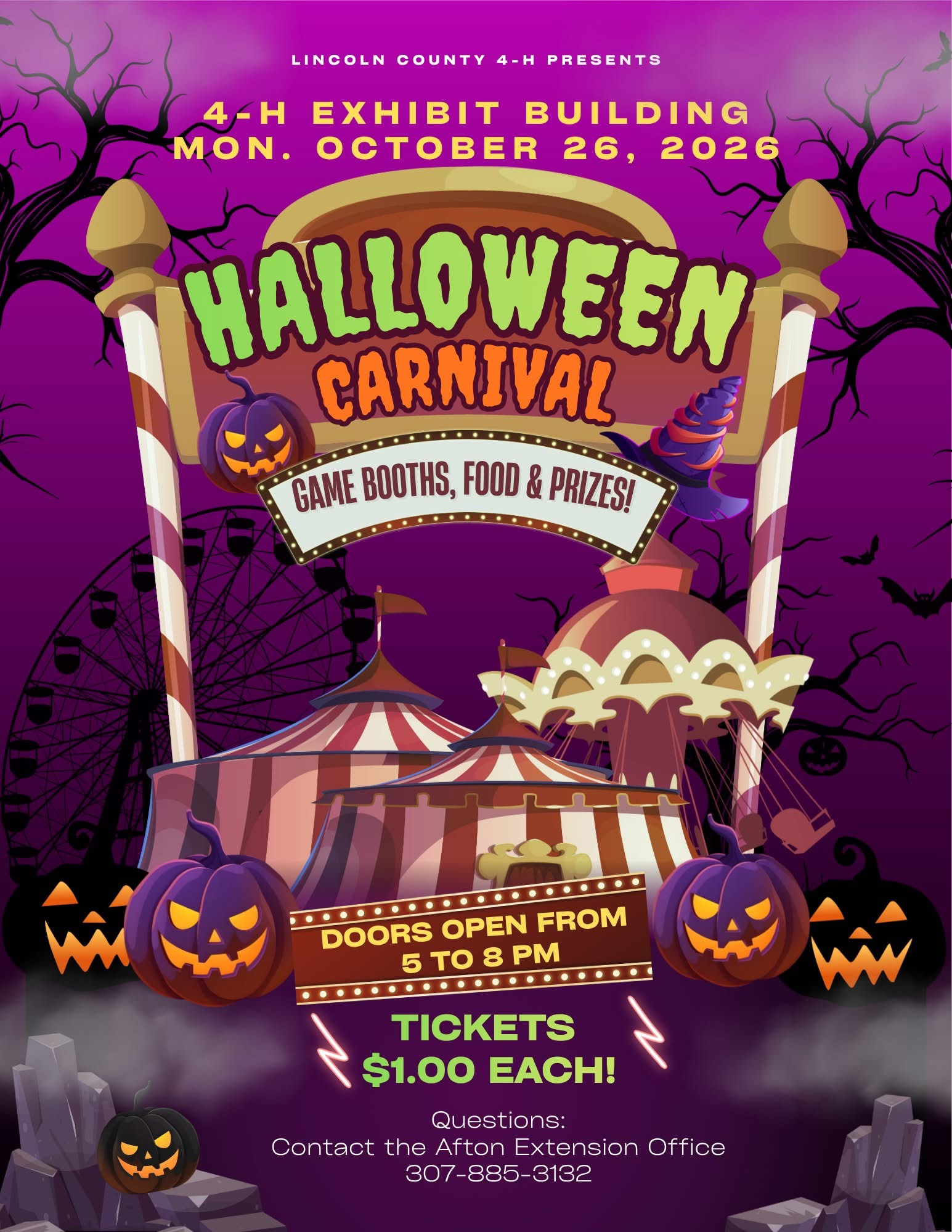 Afton: Lincoln County 4-H Halloween Carnival