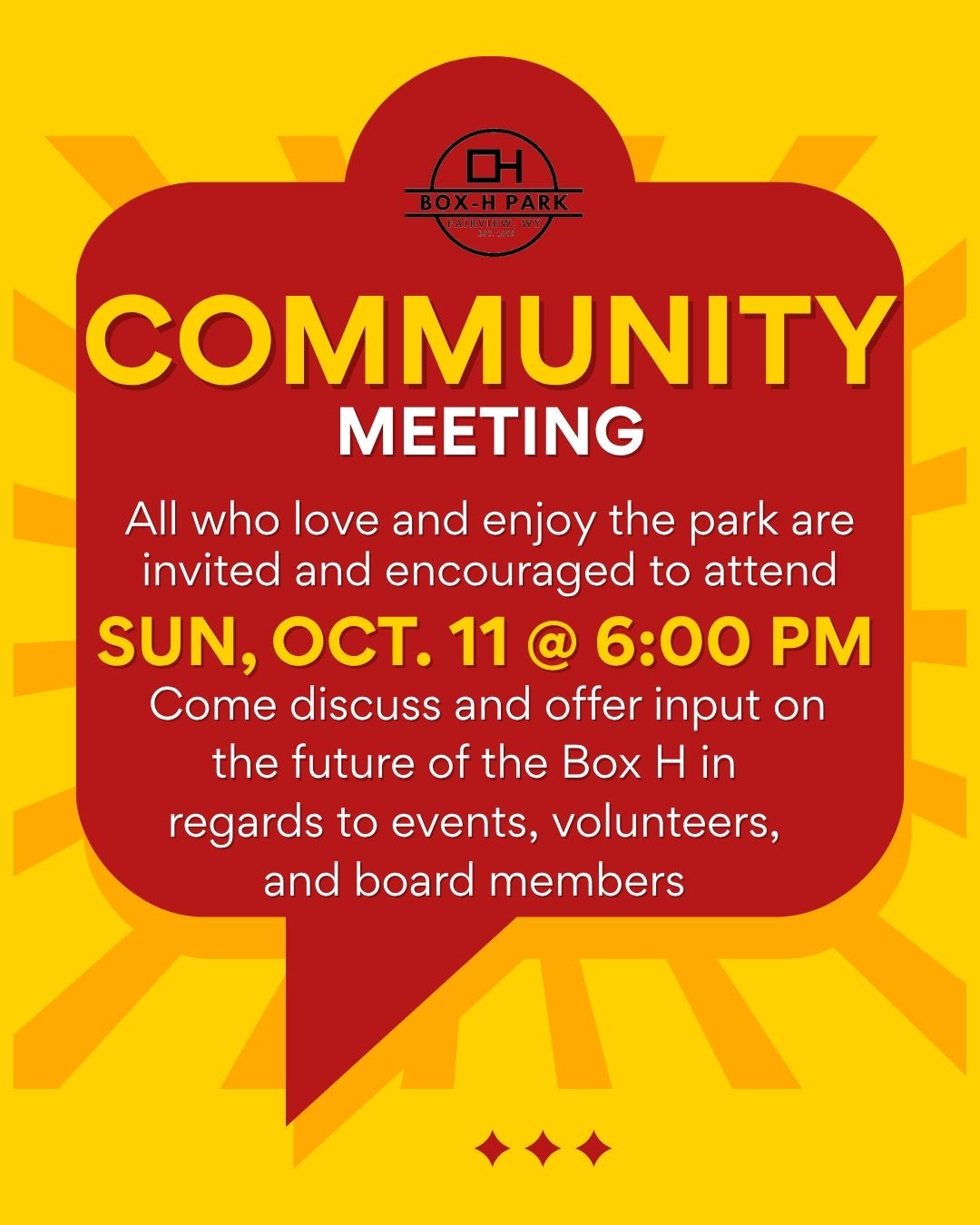 Fairview: Community Meeting About the Box H